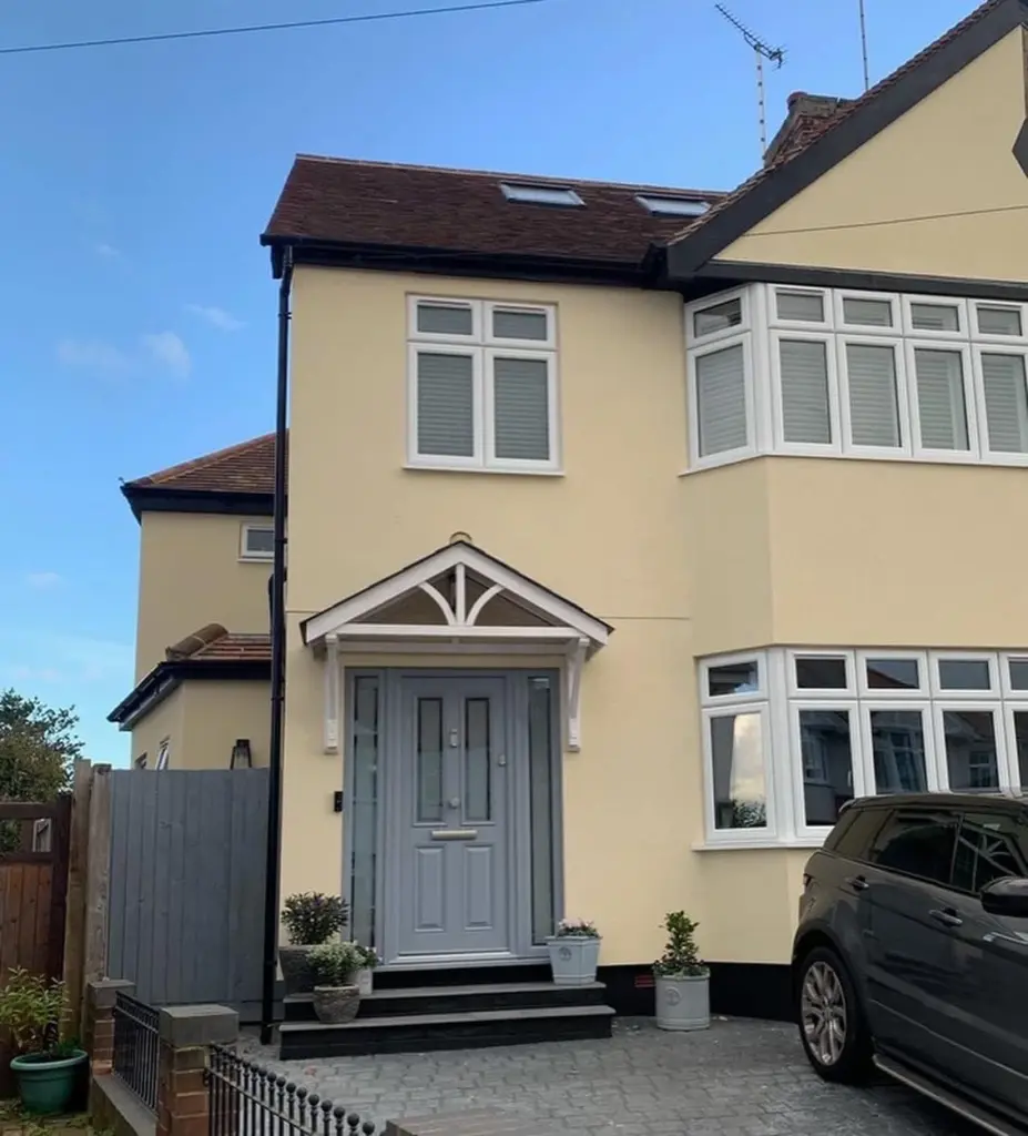 Residential street and homes in Basildon Essex
