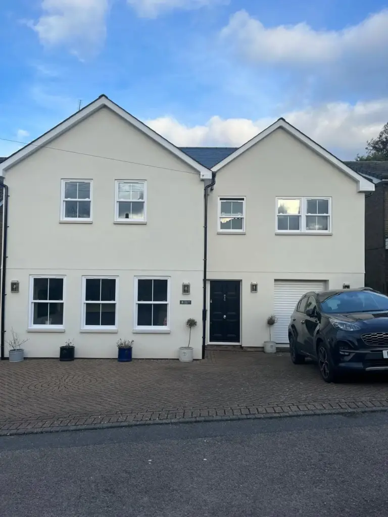 Residential street and homes in Benfleet Essex