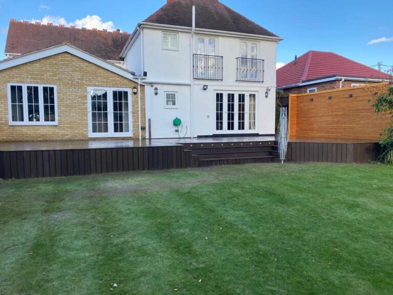 Completed landscaping and exterior finish in Essex