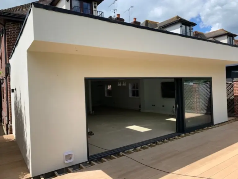 Modern rear extension exterior view in Essex