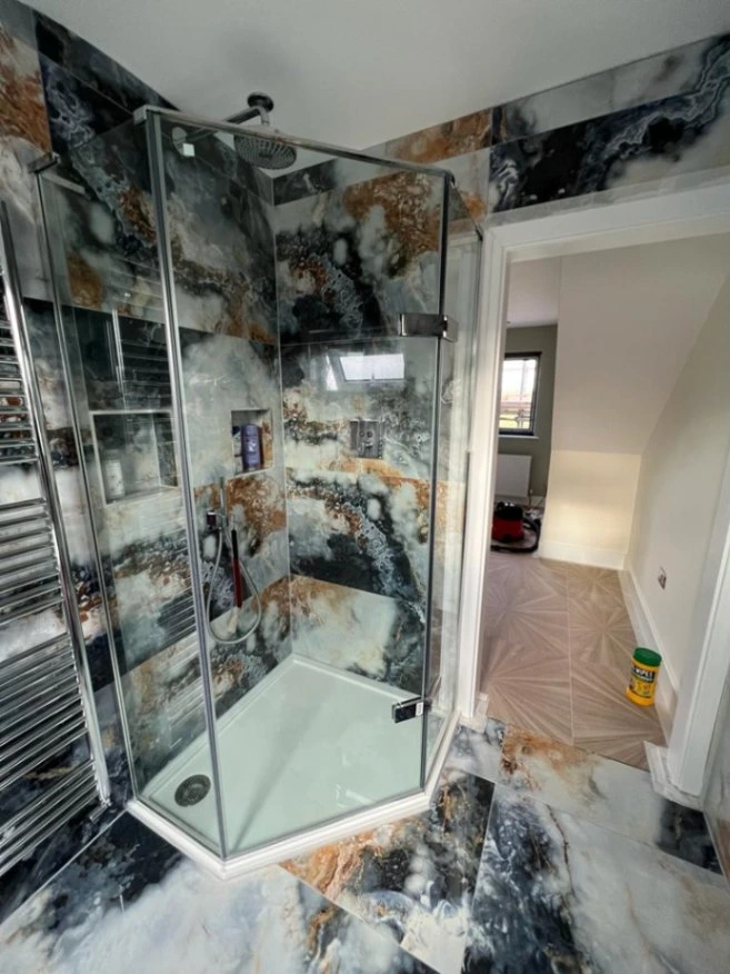 Bathroom installation work in progress in Essex